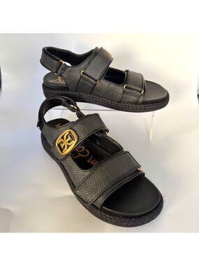 Sam Edelman Arlo Black Weave Sandals Slingback Women Sandals Size 9